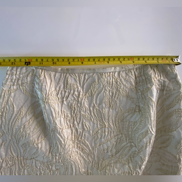 Lafayette 148 New York Gold Floral Jacquard Pencil Skirt $348, Size 4 NWT! - Picture 5 of 5